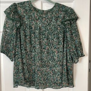 Floral Green Women's Top